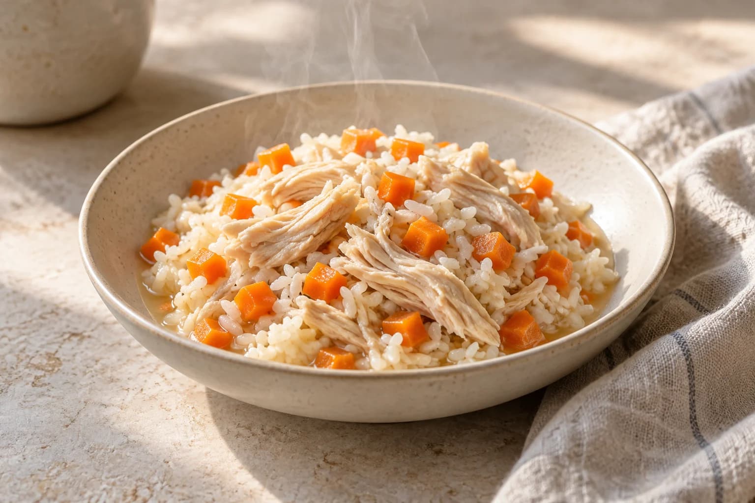 Chicken and carrot rice pot